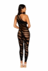 Asymmetrical Bodystocking Opaque Black O/S
