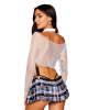 Hallway Hottie Schoolgirl Costume Set White/Grey O/S