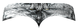 Dirty Denim Thong Blue L/Xl