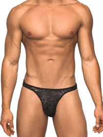 Bong Thong Stretch Lace Black Large/ Xl