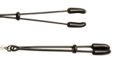 Black Tweezer Clamp Black W/Beads