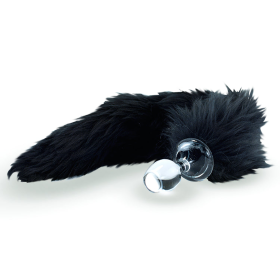 Classic Short - Small Bulb Faux Fur Tail Plug - 9 Styles (Color: black)