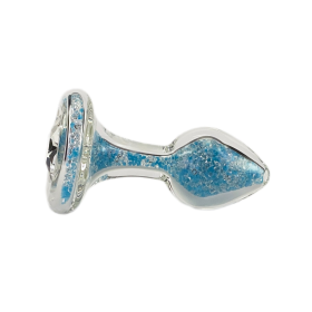 Sparkle Glow Plug With Crystal Base - 7 Colors (Color: Aqua - Ocean Pop)