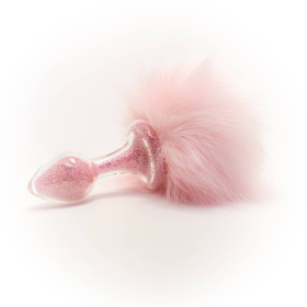 Sparkle Bunny Tail Plug - 3 Colors (Color: black)