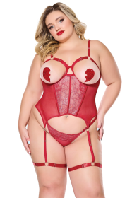 Fireside Bustier & Thong (size: 1x2x)