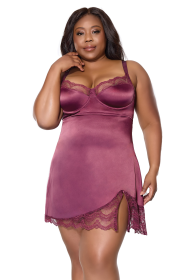 Ever After Chemise (Color: Plum, size: M)