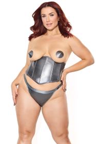 Gunmetal Glam Waist Cincher (size: OSXL)